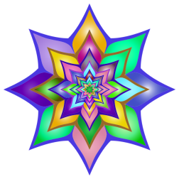 Colorful Flower Silhouette 2 Variation 2
