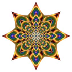 Colorful Flower Silhouette 5 Variation 3