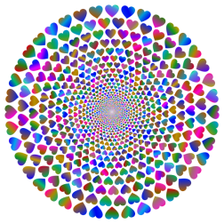 Colorful Hearts Vortex 11