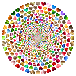 Colorful Hearts Vortex 12