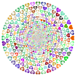 Colorful Hearts Vortex 6