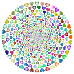 Colorful Hearts Vortex 7