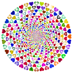 Colorful Hearts Vortex 8