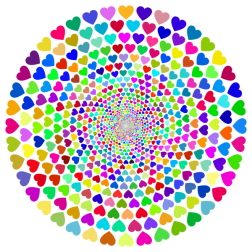 Colorful Hearts Vortex