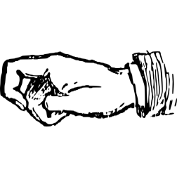 Deaf alphabet X\n