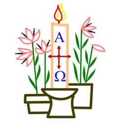 EasterCandleAndFlowers