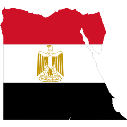 Flag map of Egypt خريطة مصر