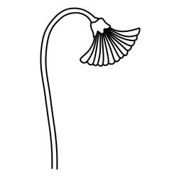 Drooping Flower Line Art