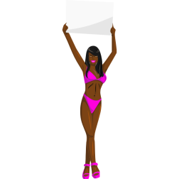 GirlSignPinkBlackDark