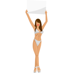 GirlSignWhiteBrownLight