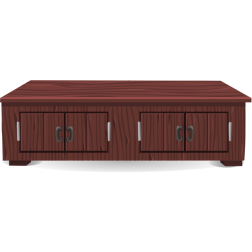 GlitchSimplifiedShortMahoganyCabinet