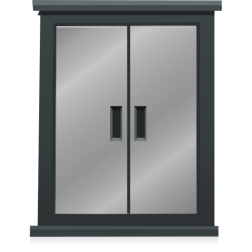 GlitchSimplifiedStainessSteelWallCabinet