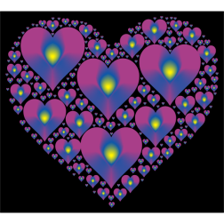 Colorful hearts