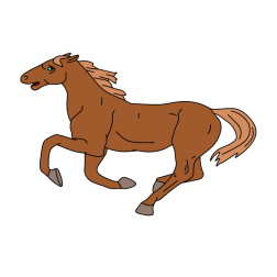 Horse on the run