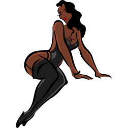 LingerieModelDarkBlackBlack