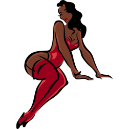 LingerieModelDarkBlackRed