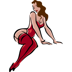 LingerieModelLightBrownRed