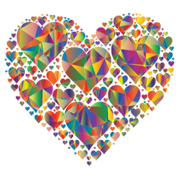 Low Poly Hearts In Heart