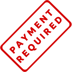 Payment required stamp imprint vector illustration
