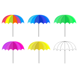Multicolored Umbrellas