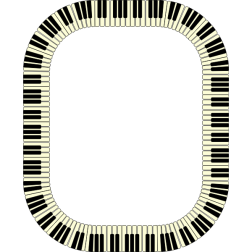 Piano Keys Frame Rectangle