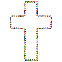 Prismatic Hearts Cross  3 Variation 2