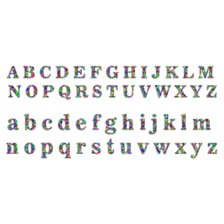 Prismatic Low Poly Alphabet With Drop Shadow