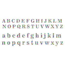 Prismatic Low Poly Alphabet