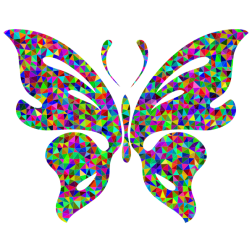 Prismatic Low Poly Butterfly