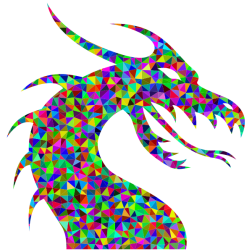 Prismatic Low Poly Dragon