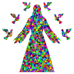 Prismatic Low Poly Jesus Christ