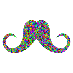 Prismatic Low Poly Mustache