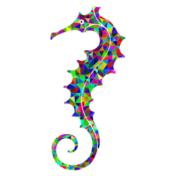 Prismatic Low Poly Seahorse