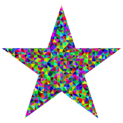 Prismatic Low Poly Star