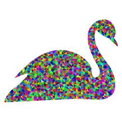 Prismatic Low Poly Swan