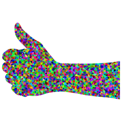 Prismatic Low Poly Thumbs Up