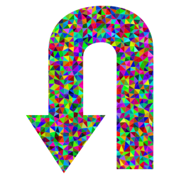 Prismatic Low Poly U Turn Arrow