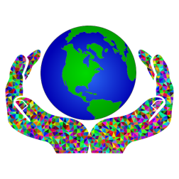 Prismatic Low Poly World In Hands 2