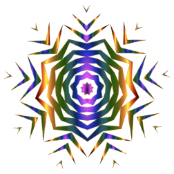 Prismatic Snowflake 2 Variation 2 Without Background