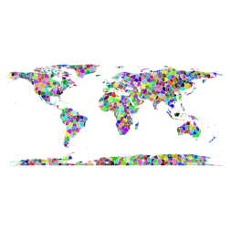 Prismatic Tiled World Map