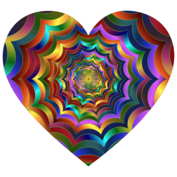 Prismatic Waves Heart