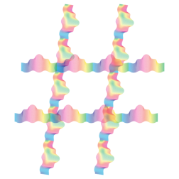 Rainbow Guilloche Hashtag No Background