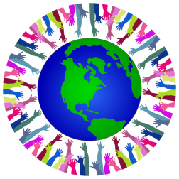 Earth and hands