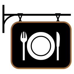 Restaurant Sign Black