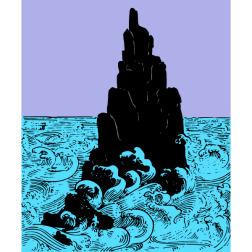 Rock in the sea
