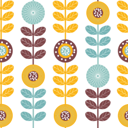 Seamless Colorful Floral Pattern Background