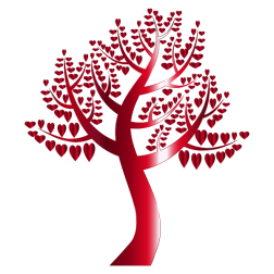 Simple Hearts Tree 11 No Background