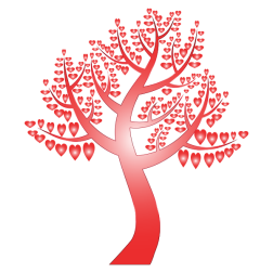 Tree with hearts