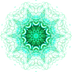 Spirograph teal color