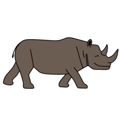 Smiling rhinoceros